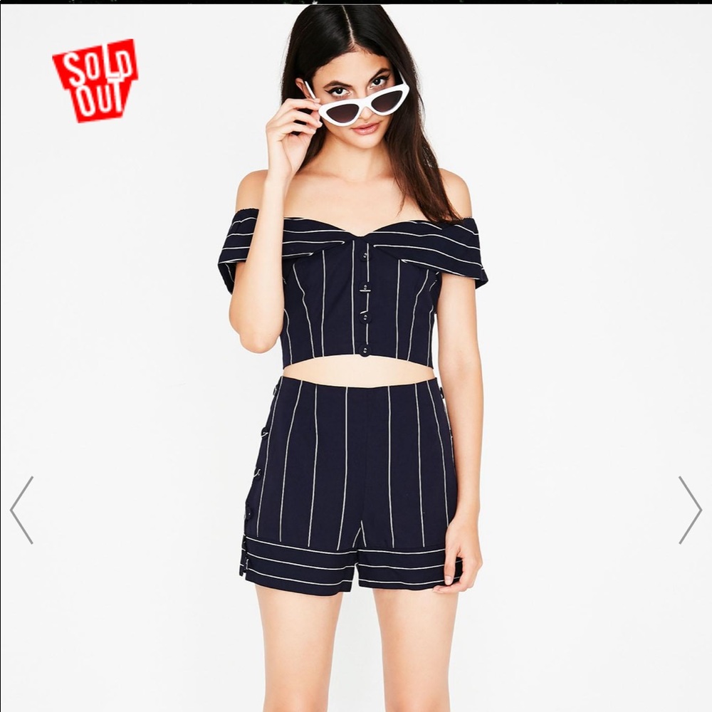 Pinstripe short set